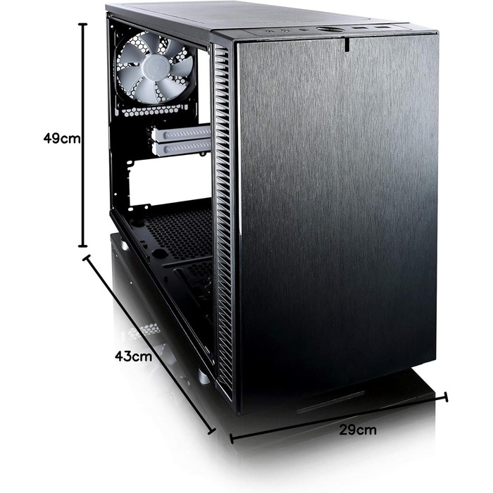 Корпус Fractal Design Define Nano S Black Window для ігрового ПК, міні-тауер з боковим вікном, чорний