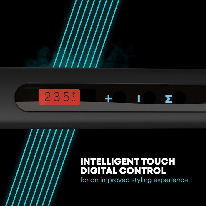 Керамічний прасочку для волосся Revamp Progloss Touch Digital з оліями, професійний випрямляч і плойка з сенсорною температурною контролю, 3 м кабель