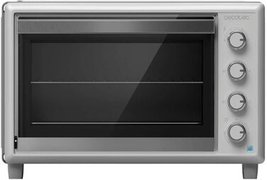 Конвекційна піч Cecotec 46 літрів Bake&Toast 4600 White Gyro. 2000 Вт, внутрішнє освітлення, 12 функцій, температура до 230°C, подвійне скло, з обертовим шампуром, білий