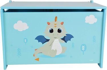 Дитяча іграшкова скриня Fun House Leon Le Dragon, дерев'яна, 58×40×36 см, синя
