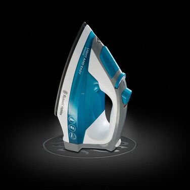 Праска Russell Hobbs Light & Easy 23590-56, 2400 Вт, антипригарна підошва, автоматичне подавання пари, синьо-біла