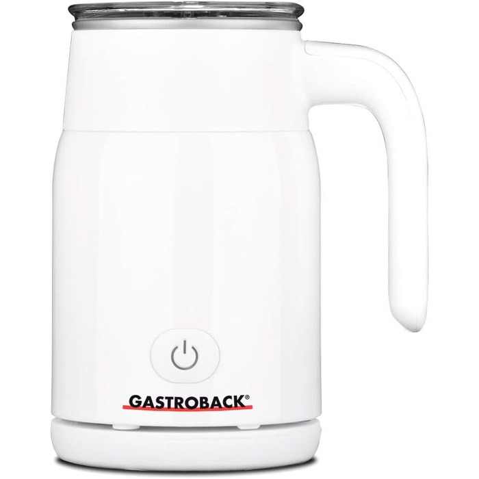 Електричний спінювач молока Gastroback 42325 Latte Magic, 350 мл, для гарячої та холодної піни, 500 Вт, білий пластик