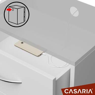 Тумбочка Елоїза набір з 2 білих 54x39x28см