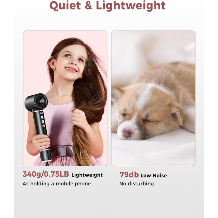 Air Styler 5 в 1 з іонізацією: Фен-щітка, випрямляч, авто-завивка 110 000 RPM, швидке сушіння, чорний