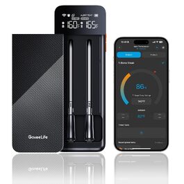 Бездротовий термометр для м'яса GoveeLife Bluetooth/Wi-Fi для гриля, духовки та BBQ, водонепроникний IP68, висока точність ±1.8℉